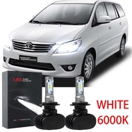 สำหรับ Toyota Innova 2004-2015 (ไฟหน้า)-สว่าง6000K ชุดไฟหน้า LED สีขาวหลอดไฟหน้าลำแสงสูงต่ำ2ชิ้น