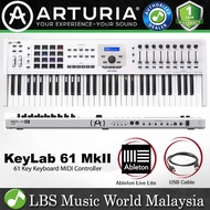Arturia Keylab 61 MkII 61 Key Midi Controller Deluxe Keyboard - White (Key Lab)