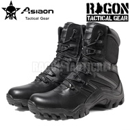 RAGON Asiaon 526 Lightweight Tactical Boots Side Zip High Cut Patrol Combat Shoes Unisex