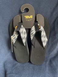 Teva 黑色織帶厚底拖鞋
