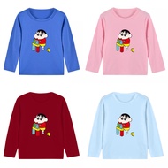 Children Long Sleeve Round Neck T Shirt Modern Cotton Girl's T-shirt for 8 - 9 years