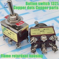 ONew 2pcs E-TEN1321 DPDT 250V 15A 12mm Toggle 6 Pin ON-ON Rocker Bng