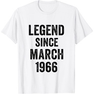 60th Anniversary Birthday Decoration For Men March 1966 60th T-Shirt
