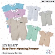 JC BABY Newborn Baby Clothes Eyelet Front Opening Romper Bayi Eyelet Berlubang Infant Baby Boy Girls