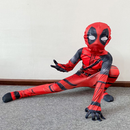 [ Fitrhino ] Kostum Deadpool Spiderman Kids cosplay Baju kanak kanak topeng superhero mask Budak Cos