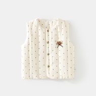 Baby Quilted Vest Belly Protection Vest Autumn Winter Baby 120g Children Waistcoat Waistcoat Quilted