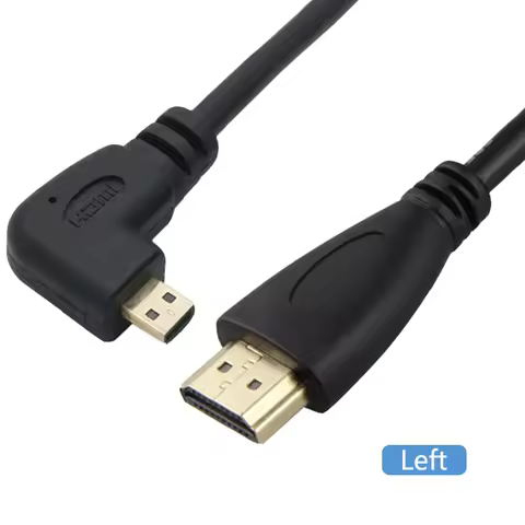 Micro Hdmi Cable HDMI-compatible V1.4 Male To HDTV Micro HD 90 Degree Left Right Angle Cable 1080p f