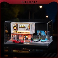 [SONONIA] 1/64 Model Car Display Case Diecast Car Diorama Display Case for Toy Cars