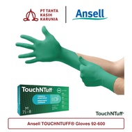Ansell TOUCHNTUFF Gloves 92-600 Nitrile Chemical Protection (Rubber Nitrile Safety Gloves Silicone a