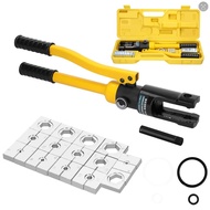 【t2masg】- YQ-300 Hydraulic Crimping Plier with Dies Manual Hydraulic Hose Crimping Tool Set Copper A