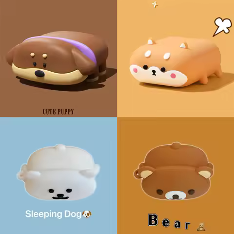 Funda for Apple Airpods 4 Cute Dog Waiting Puppy Case Airpods 1 2 3 Pro 3 Earphone Case Puppy Wirele
