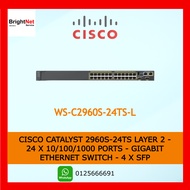 (NEW UNIT) Cisco Catalyst WS2960S-24TS-L Layer 2 - 24 x 10/100/1000 Ports - Gigabit Ethernet Switch