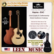 Kepma EAC - AA Grade Sitka Spruce Top Acoustic Guitar -  41' Inch Grand Auditorium Shape Good Craftsmanship Quality and Resonance Free Kepma 13mm Thick Thick Padded Bag