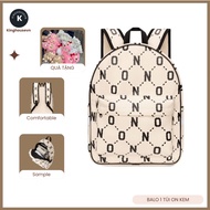 Waterproof Unisex Leather Backpack - Beige