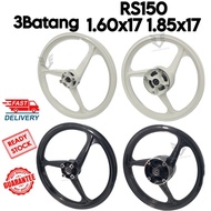 RS150 RS150R SPORT RIM PUTIH SUSU BLACK 3 BATANG RIMS ENKEI 3 BATANG 1.6 1.85 RIM ENKEI 1