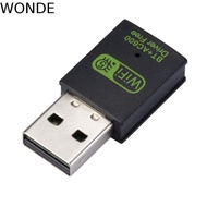 WONDE BT+AC600 WLAN Dongle, 600M Network Card WLAN Dongle, Portable 2.4G&5G USB Dual Band WiFi Recei
