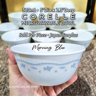 320ml 5" CORELLE USA MORNING BLUE MICROWAVABLE BOWL • Japan Surplus