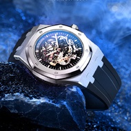 Holuns Oak Automatic Mechanical Watch ทันสมัย ลำลอง Sport สายคล้อง นาฬิกาผู้ชายระดับไฮเอนด์นาฬิกาข้อ