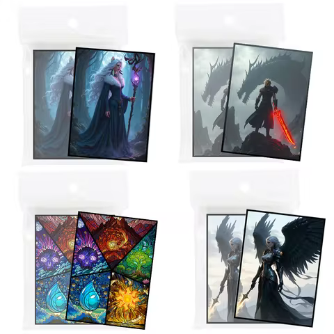 60PCS 66x91mm Anime Card Sleeves Board Game Inner Trading Card Compatible with /MGT/PTCG/PKM Game Ca