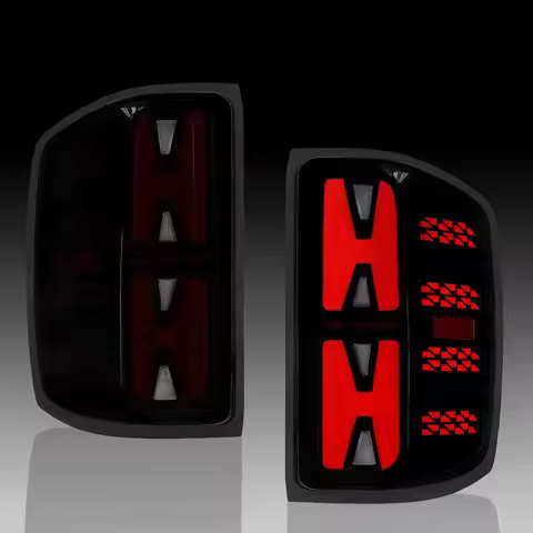 LED Tail Lights Fit Chevy Silverado 1500 2500HD 3500HD 2015 - 2018 Starting Animated Rear Lights for