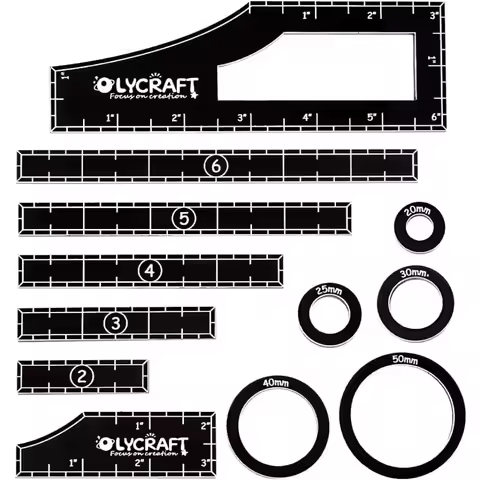 1 Set(12pcs) Objective Point Markers Acrylic Ruler Objective Makers Set Round Objective Marker Gamin