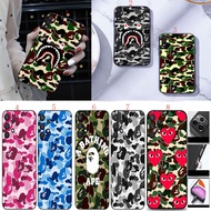Samsung A12 A22 A32 A52 4G A32 A42 A52 5G bape camouflage cartoon Soft black phone case