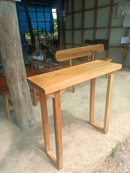 โต๊ะบาร์ไม้เต็ง 30x100 สูง100ซม เคาร์เตอร์บาร์ โต๊ะกาแฟ โต๊ะติดผนัง