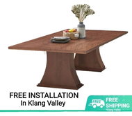 Q 10 8 Feet Solid Wood Dining Table / Solid Wood 10 Seater Dining Table / Solid Wood 10 Seater Recta