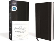 3500.Niv, Journal the Word New Testament, Pocket Bible Edition, Hardcover, Black, Red Letter, Comfort Print