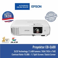 EPSON EB-E600 EBE600 EB E600 XGA 3LCD 3400 Lumens Split Screen VGA HDMI Projector Official Warranty