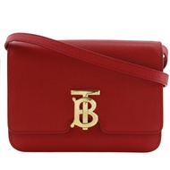 Burberry 小號 Grainy TB 肩背包/兩用手拿包，小牛皮，紅色，斜背/肩背包，翻蓋，女士 [二手]