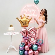 Birthday Party Decoration Balloon Stand Bouquet Backdrop For 18th Debut Baby Shower 40th Anniversary