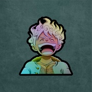Luffy Gear 5 Waterproof Hologram Anime Sticker | Luffy Gear 5 Durable 7cm