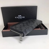 Coach unisex zip long wallet gift set men wallet lady wallet