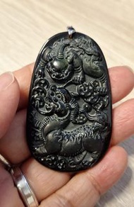 真色 古玉 A玉 真玉 古典 墨玉 龍牌 龍 吉祥 玉牌 玉佩 吊墜  玉器