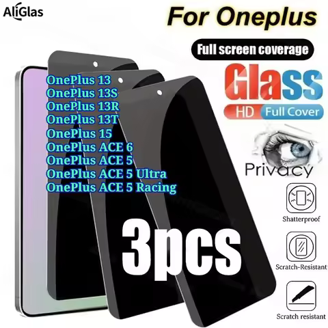 3PCS Privacy Screen Protector for OnePlus 15 13 13R 13S 13T Anti-Spy Tempered Glass for Oneplus ACE 