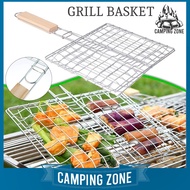 BBQ Mesh Grill Net Clip Fish Grill Net foldable BBQ Basket Barbecue Net Clipper Grilled Fish Grill B