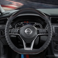 D Type Car Steering Wheel Cover For Nissan X-Trail Qashqai March Serena Micra Kicks 2017-2019 Altima Teana 2019 Auto Accessories