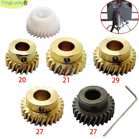 10pcs 27 Teeth Copper Gears With Screw Drive Wheels For Claw Crane Game Machine Mini Crane Machine G