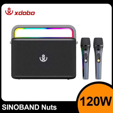 Original XDOBO Nuts 120W Powerful Bluetooth Speaker Karaoke Bass with Dual Microphone Atmosphere Lig