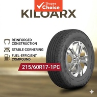 Premium KILOARX 215/60R17 1PC All-Season Tire with Wheel Valve Cap, Heavy-Duty Grip and Tyre Air Cap