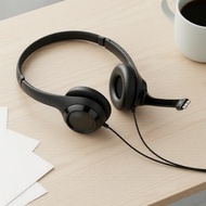 Logitech H390 Wired Headset with Noise-Cancelling Mic, USB & USB-C, Stereo Sound, Perfect for Office