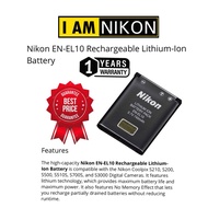 NIKON EN-EL10 RECHARGEABLE LITHIUM-ION BATTERY (1 YEARS WARRANTY) NIKON COOLPIX CAMERA BATTERY S3000