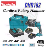 MAKITA DHR182RGJ ROTARY HAMMER DRILL/ CORDLESS 18V HAMMER DRILL/ COMES WITH 2 BATTERIES