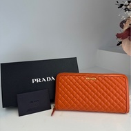 *SHIHNA名牌精品*PRADA 菱格真皮皮夾