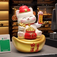 Lucky Cat Cash Register QR Code New Creative Gift Opening Money Resin Ornaments Front Desk New Store