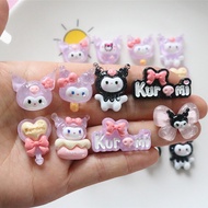 Cute Kuromi 3d jibits Lollipop Jibits for designks Character Board design Pink Bow design Pin for Wo