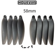 HOUEVIYS Remote Control Drone Parts, Plastic Black Folding Propeller Blades, 58mm/66mm Universal Qua
