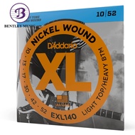 D'Addario EXL140 XL Nickel Wound Electric Guitar Strings, Light Top/Heavy Bottom, 10-52 Gauge