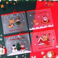 Christmas Gift Transparent Document Bag Waterproof Christmas Ring Storage Bag Cartoon Christmas Gift Student Pen Bag